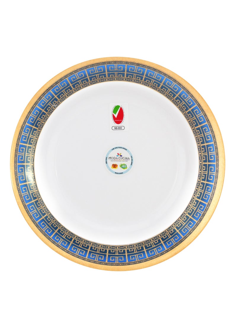 MODA CUCINA طبق شوربة دائري من الميلامين باللون الأزرق الرائع 23 سم إسمى - Image 1