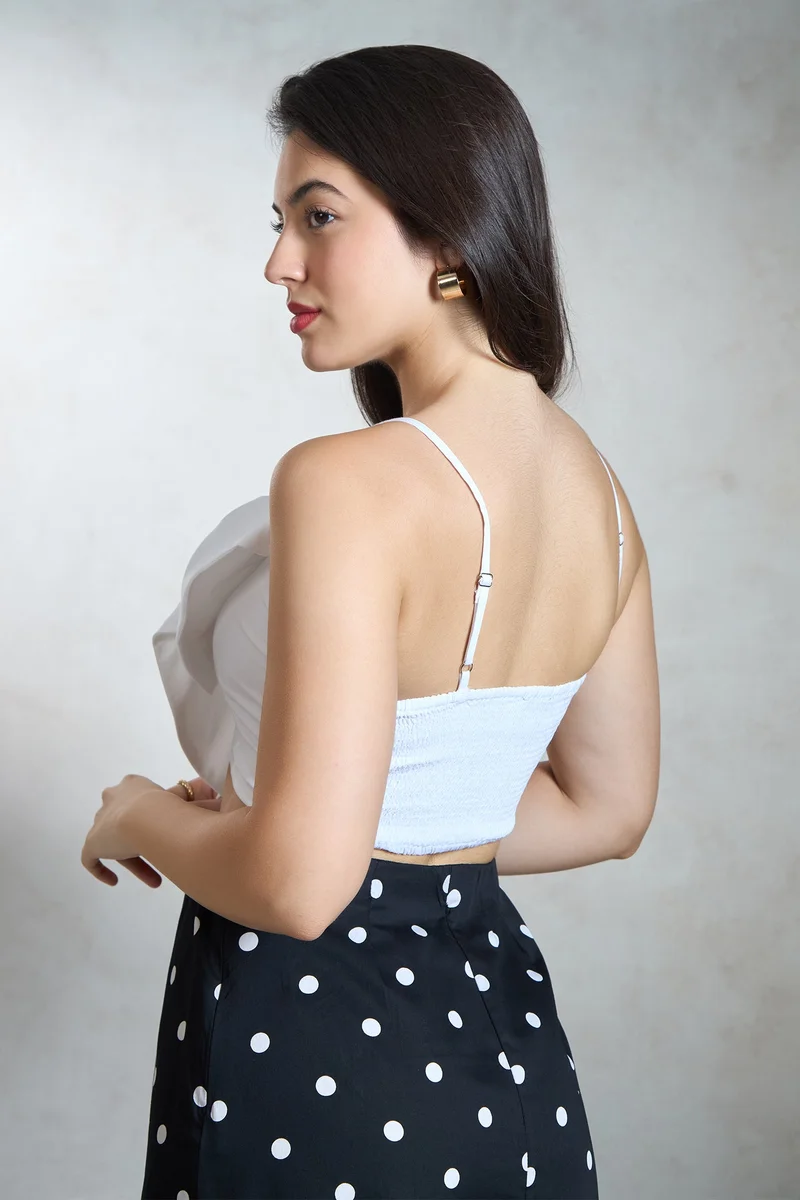 Virgio VIRGIO Cotton Stretch Big Bow Crop Top