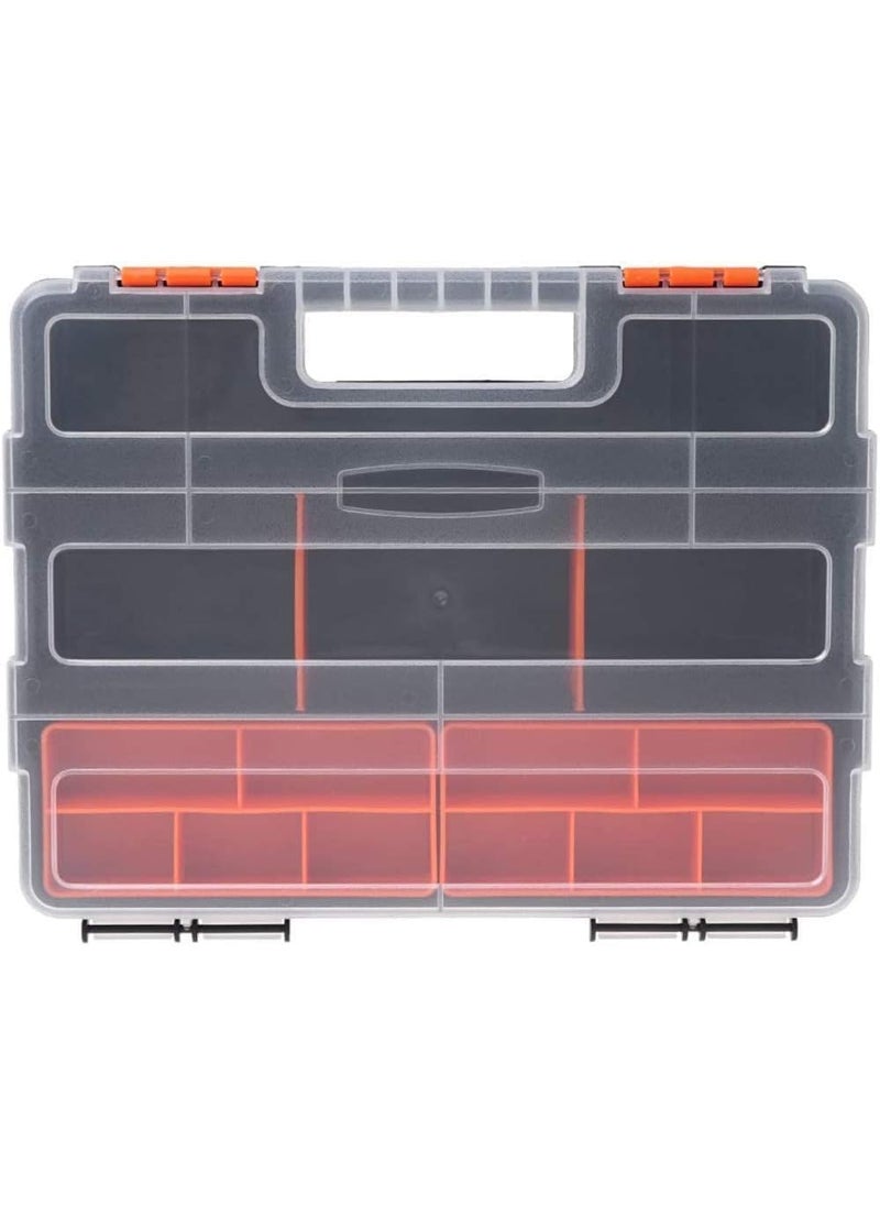 SEVIA - Sevia Tool Organiser Box Empty Stackable Multi Utility Storage Durable Plastic 21 Compartment Box for Wrench Screwdriver Sockets Screw and Small Tools - Image 1