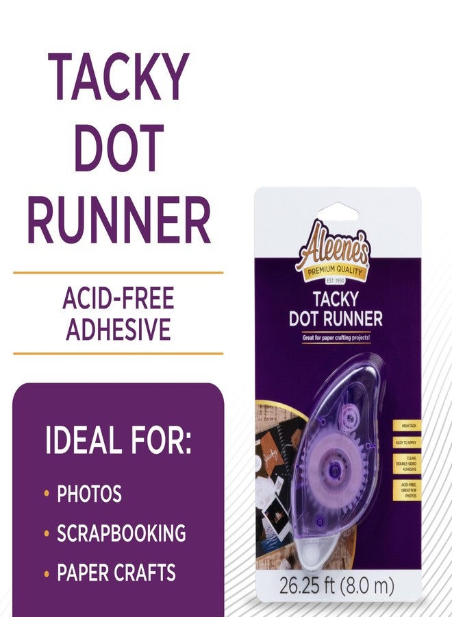Aleene's Tacky Dot Runner, Clear Crafter's Tape, Easy Application, Premium Choice for Paper Crafts - Image 2