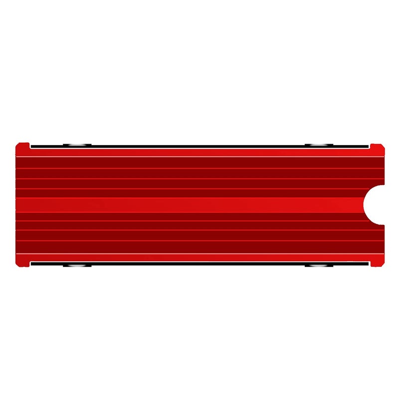 SGTKJSJS M.2 Heatsink Cooler 2280 SSD Double-Sided Heat Sink with Thermal Silicone pad for PS5/PCPCIE NVME M2 SSD (red) - Image 2