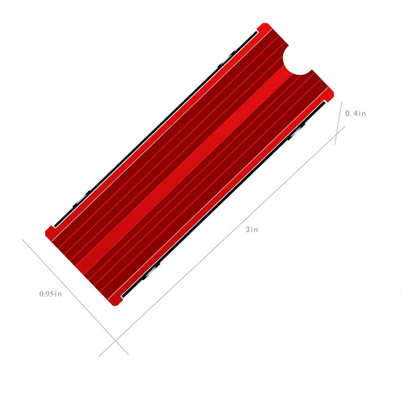 SGTKJSJS M.2 Heatsink Cooler 2280 SSD Double-Sided Heat Sink with Thermal Silicone pad for PS5/PCPCIE NVME M2 SSD (red) - Image 4
