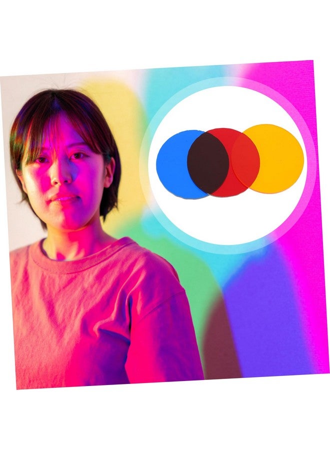 سولوستر SOLUSTRE 9 قطع أداة تعليمية فلاتر ألوان مستديرة فلتر إضاءة ملون كاميرا رأس دائري فلاشات لوحة تصحيح الألوان مجموعة فلاتر ألوان فلاتر ألوان للأضواء فيلم كاميرا بلاستيك - Image 4