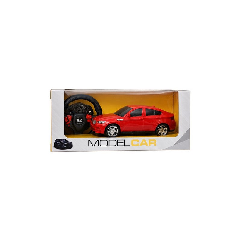 Model car RC Play Zone | Remote Control Model Car Toy for Boys, Red RC Vehicle with Steering Wheel Controller - Image 2