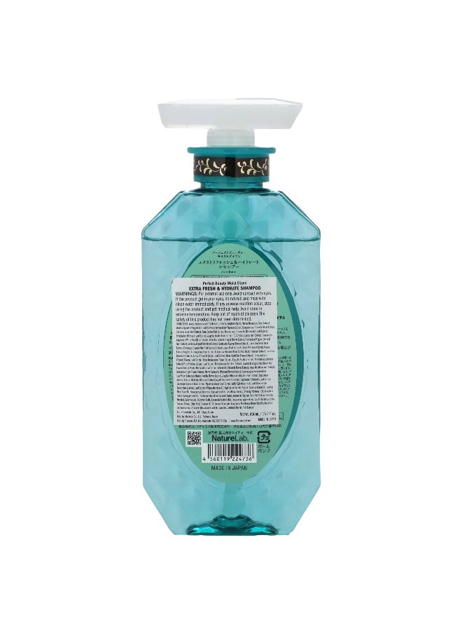 Moist Diane Moist Diane, Extra Fresh & Hydrate Shampoo, 15.2 fl oz (450 ml)  - Image 2