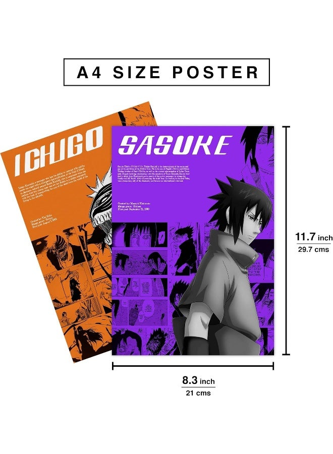CodersParadise Paper Pack Of 6 - Anime Wall Posters 8X12 Inch (A4 Size) Included Glue Dots Wall Decor Posters Wall Art - Image 4