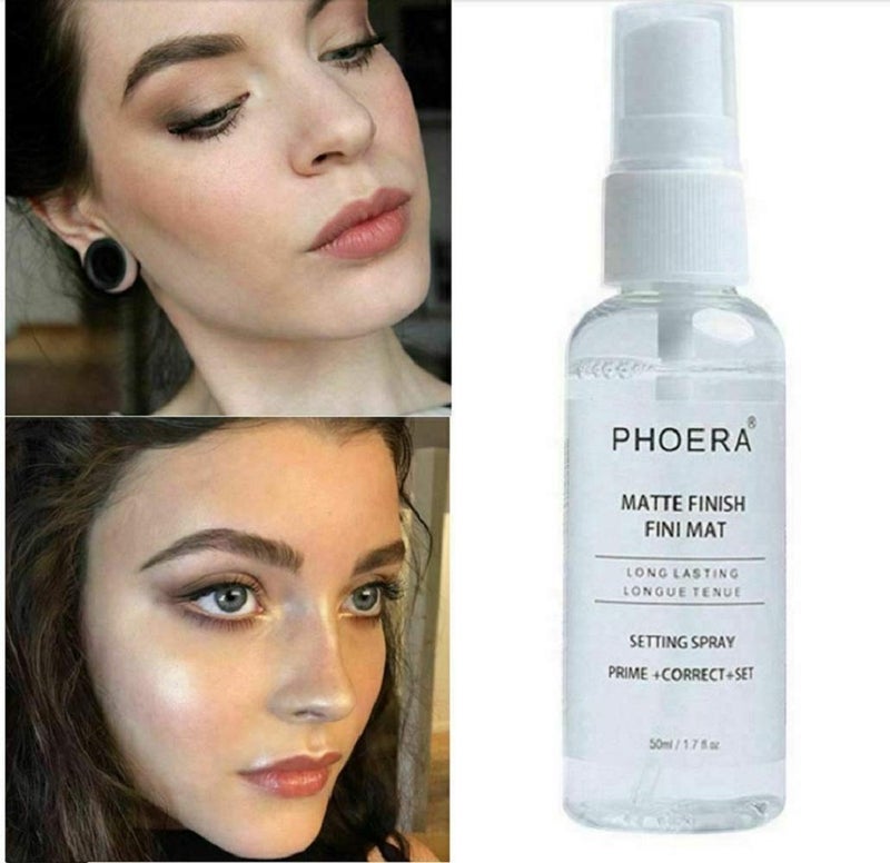 Phoera AQUAPURITY Phoera Makeup Setting Spray 3 In 1 Fixer, Primer & Corrector Matte Finish, Makeup Sealer Spray Long Lasting16Hr Wear Face Make Up Foundation Light Weight Beauty Blender - Image 4