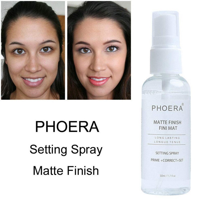 Phoera AQUAPURITY Phoera Makeup Setting Spray 3 In 1 Fixer, Primer & Corrector Matte Finish, Makeup Sealer Spray Long Lasting16Hr Wear Face Make Up Foundation Light Weight Beauty Blender - Image 3