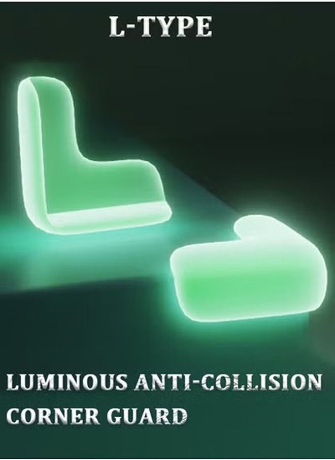 12 Pieces Clear PVC Table Corner Edge Protectors Glow-in-the-Dark Version