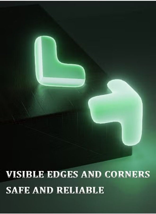 12 Pieces Clear PVC Table Corner Edge Protectors Glow-in-the-Dark Version