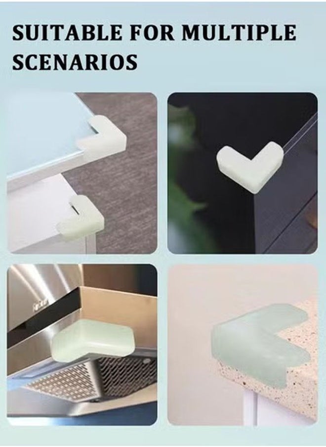 12 Pieces Clear PVC Table Corner Edge Protectors Glow-in-the-Dark Version