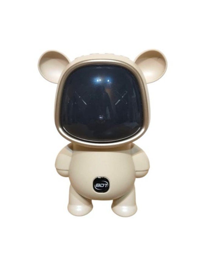 BDT AN152 Mini Wireless Bluetooth Speaker| 5-7Hrs Playtime| Vivid RGB Lights| RGB Sound Effect| Multi-Play Modes BTV5.3/TF Card/Pen Drive & Type-C Charging Port (Off white) - Image 1