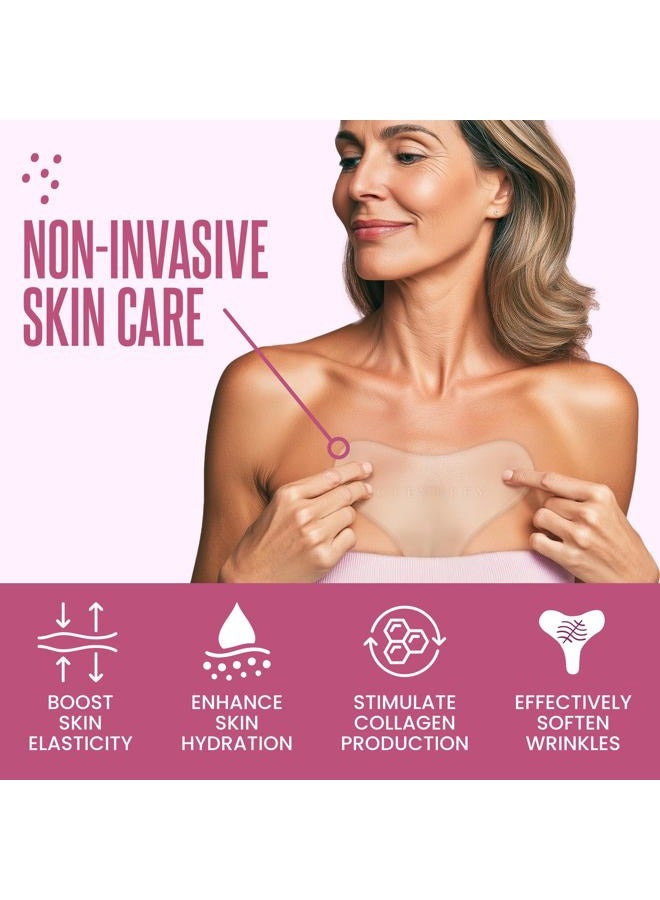 CLEVERFY REDUCE BREAST WRINKLES WHILE YOU SLEEP - Experience a visible smoothing effect overnight on cleavage wrinkles with Cleverfy Silicone Breast Patches for Women - Image 5