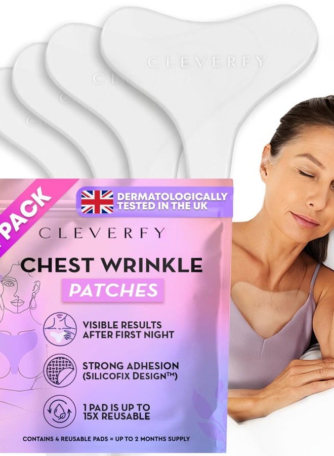 CLEVERFY REDUCE BREAST WRINKLES WHILE YOU SLEEP - Experience a visible smoothing effect overnight on cleavage wrinkles with Cleverfy Silicone Breast Patches for Women - Image 1