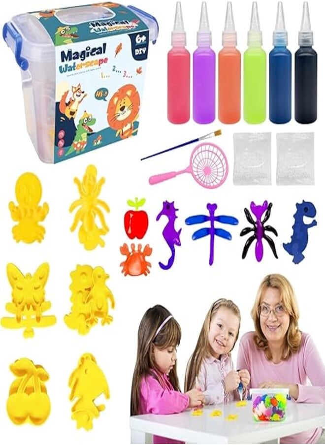 Generic Magic Water Elves Set Magic Water Elves Toy 3D DIY Colourful Sea Animals Toy Handmade Learning Children for Boys Girls 3+ 