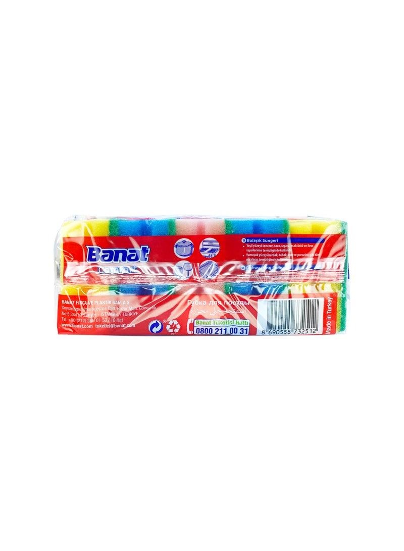 Banat Dishwashing Sponge Corrugated 5 pieces - Image 2