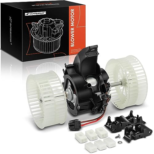 A-Premium HVAC Heater Blower Motor Assembly Compatible with BMW Vehicles - 525i, 525xi, 528i, 528i xDrive, 528xi, 530i, 530xi, 535i, 535i xDrive, 535xi, 545i, 550i, 645Ci, 650i, M5, M6 - Front Side - Image 1