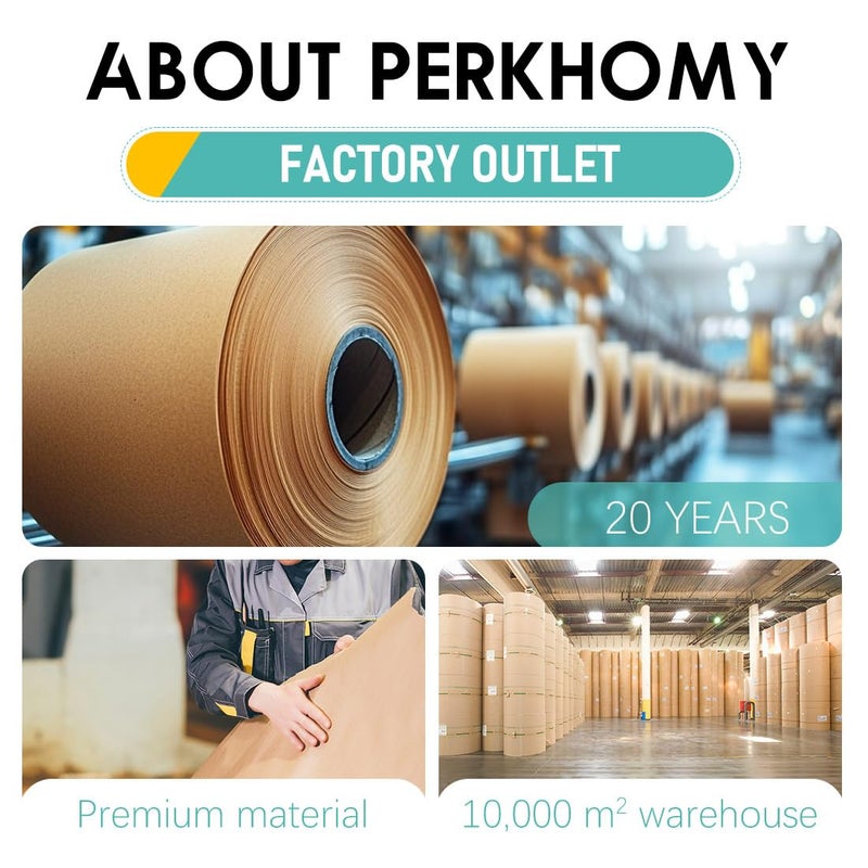 PH PERKHOMY PerkHomy Brown Kraft Paper Roll 36" x 1,440" (120') for Craft Bulletin Board Paper Art Table Covering Crafting Gift Wrapping Bouquet Packing Parcel 70GSM 50LB (Brown, 36" x 120') - Image 5