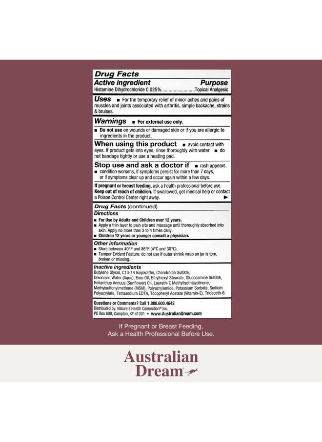 Australian Dream - Arthritis Pain Relief Cream, 9 oz. Jar – Soothing Relief for Minor Aches & Pains – Odor-Free, Non-Burning – Muscle & Joint Pain Cream - Image 1