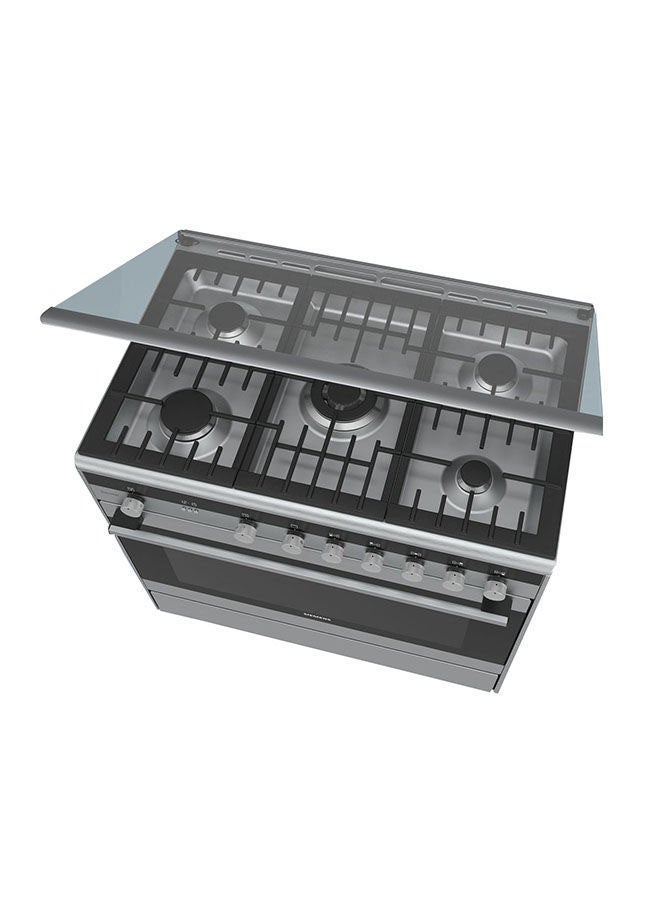 SIEMENS 5 Burner Gas Cooker 90 x 60 cm iQ100, 1 year Warranty HG73G8357M Silver - Image 2