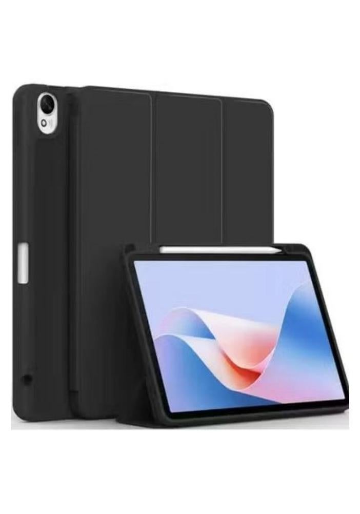VKL Case Compatible with Huawei MatePad 11.5"S 2024, TPU Flexible Back Cover with Pencil Holder and Auto Wake/Sleep For MatePad 11.5" S (Black)