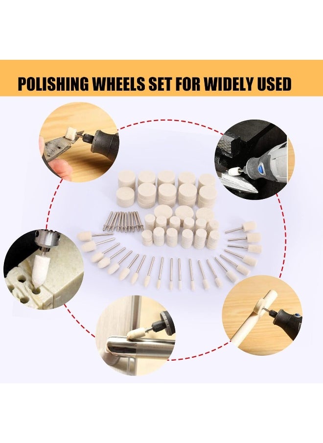 Generic 100PCS Polishing Buffing Wheel for Dremel Polishing Kit, Polishing Wheel for Dremel Tool Accessories, with 1/8" Shank for Dremel Buffing Wheels  - Image 3