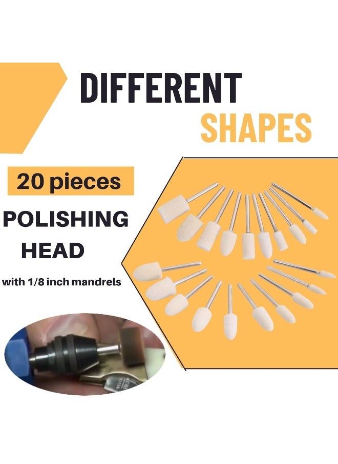 Generic 100PCS Polishing Buffing Wheel for Dremel Polishing Kit, Polishing Wheel for Dremel Tool Accessories, with 1/8" Shank for Dremel Buffing Wheels  - Image 4