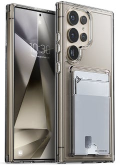 VRS Design Crystal Pickup for Samsung Galaxy S24 ULTRA Case Cover Wallet with 2 Card Storage Slot - Clear  - Image 1