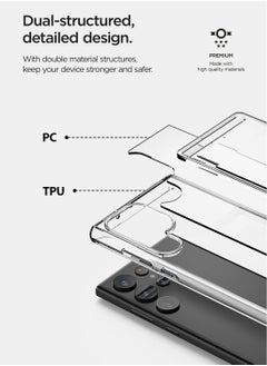 VRS Design Crystal Pickup for Samsung Galaxy S24 ULTRA Case Cover Wallet with 2 Card Storage Slot - Clear  - Image 3