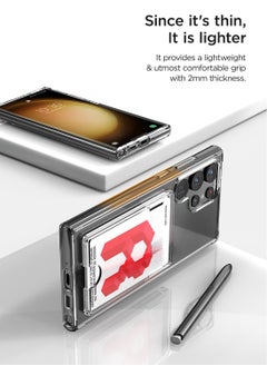 VRS Design Crystal Pickup for Samsung Galaxy S24 ULTRA Case Cover Wallet with 2 Card Storage Slot - Clear  - Image 4