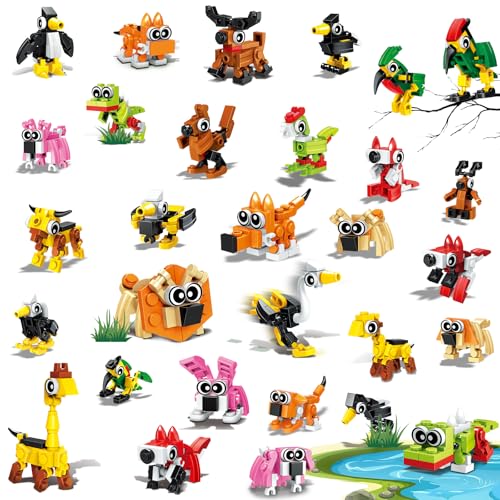 TWERF Party Favors for Kids 30 Pack Animals Building Blocks Set Goody Bags Stuffers Classroom Prizes Easter Basket Stuffer Birthday Party Valentines Return Gifts for Boys Girls Age 612 - Image 1