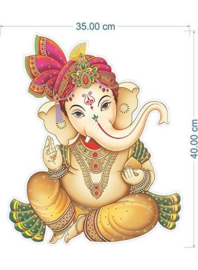 Rangoli Large Wall Sticker Shree Ganesh Multicolor Vinyl Size 50 or 70 cm Pack of 1 - Image 3