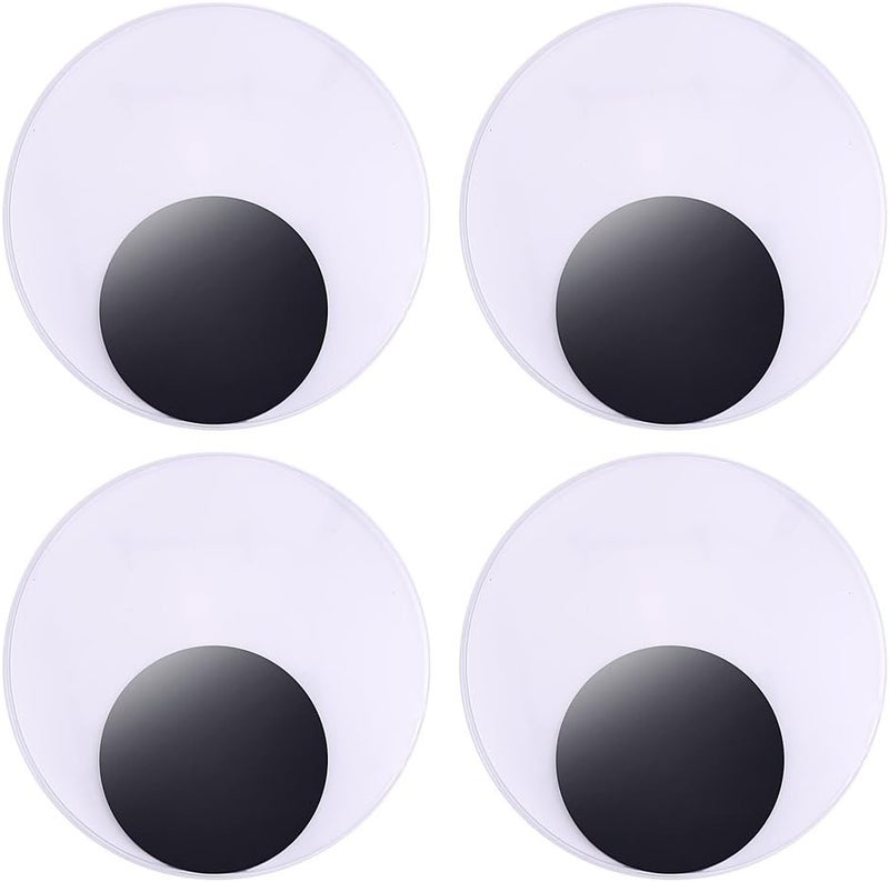 Decora 3 Inch Large Sized Plastic Wiggle Googly Eyes with Self Adhesive for Crafts Set of 4 - Image 1