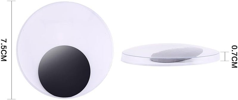 Decora 3 Inch Large Sized Plastic Wiggle Googly Eyes with Self Adhesive for Crafts Set of 4 - Image 3