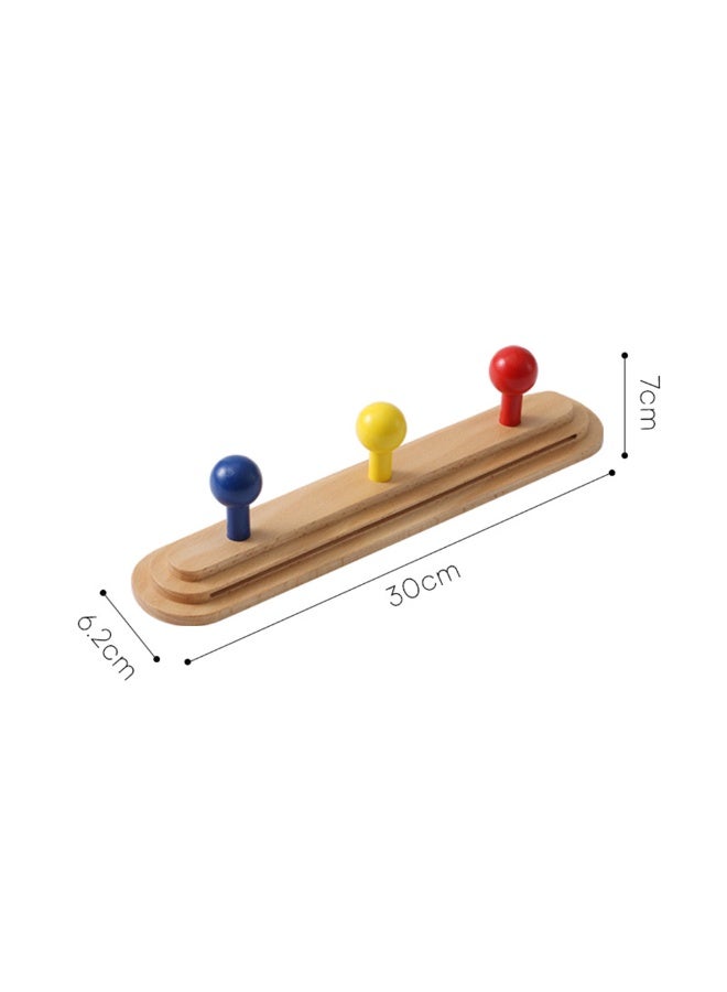 1pcs Wall Mounted Coat Rack,Multi Hook Hangers, Entryway Hanging Coat Rack, Wood Coat Rail With 3 Hooks, For Bedroom, Bathroom,Foyer, Living Room, Household Items - Image 5