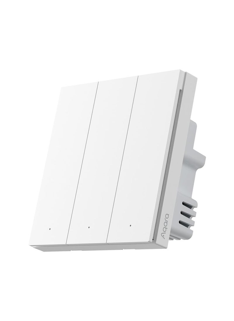 Aqara Smart Wall Switch H1 No Neutral, Triple Rocker