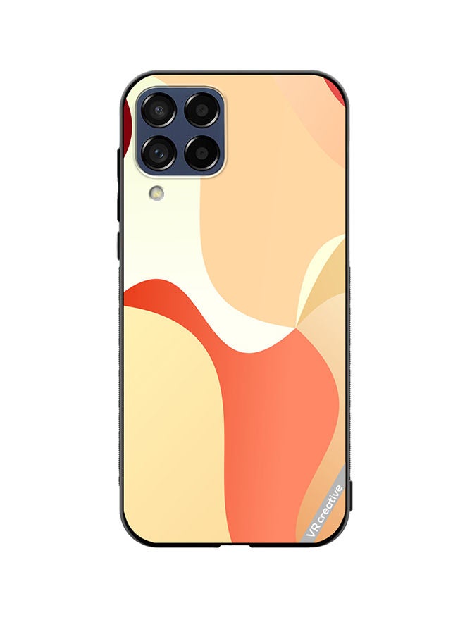 VR CREATIVE Protective Case Cover For Samsung Galaxy M53 Light Orange Abstract Cambered Design Multicolour - Image 1