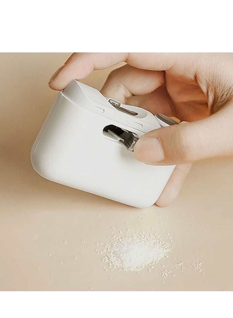 Rechargeable Nail Trimmer Electric Automatic Nail Clipper With Lighting Electric Polishing Nail Clipper