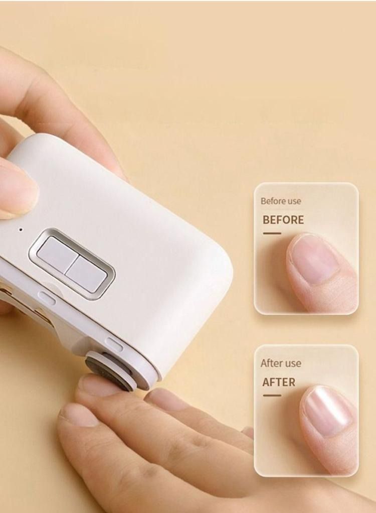 Rechargeable Nail Trimmer Electric Automatic Nail Clipper With Lighting Electric Polishing Nail Clipper