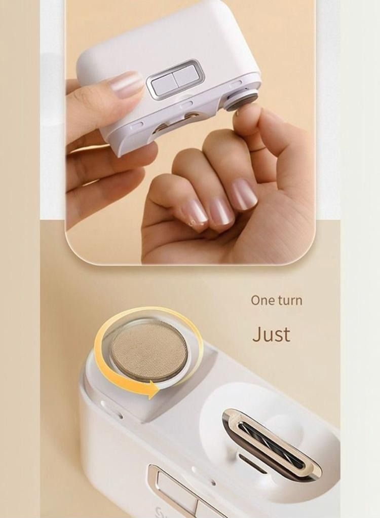 Rechargeable Nail Trimmer Electric Automatic Nail Clipper With Lighting Electric Polishing Nail Clipper