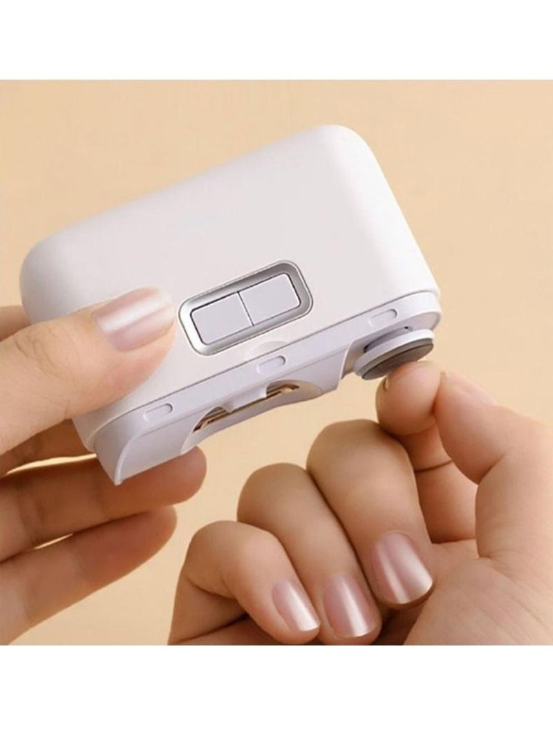 Rechargeable Nail Trimmer Electric Automatic Nail Clipper With Lighting Electric Polishing Nail Clipper