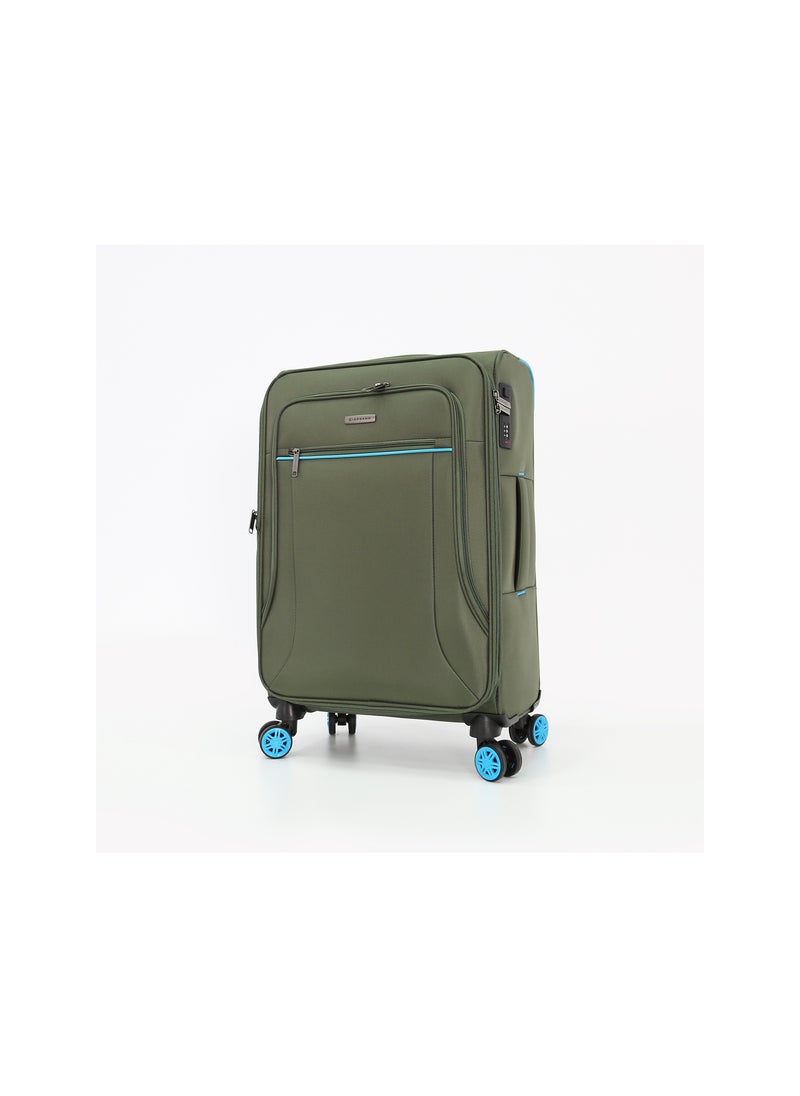 GIORDANO Softside Luggage Spinner Trolley Bag 3 Pieces Set,Green (S-20",M-24",L-28")  - Image 2
