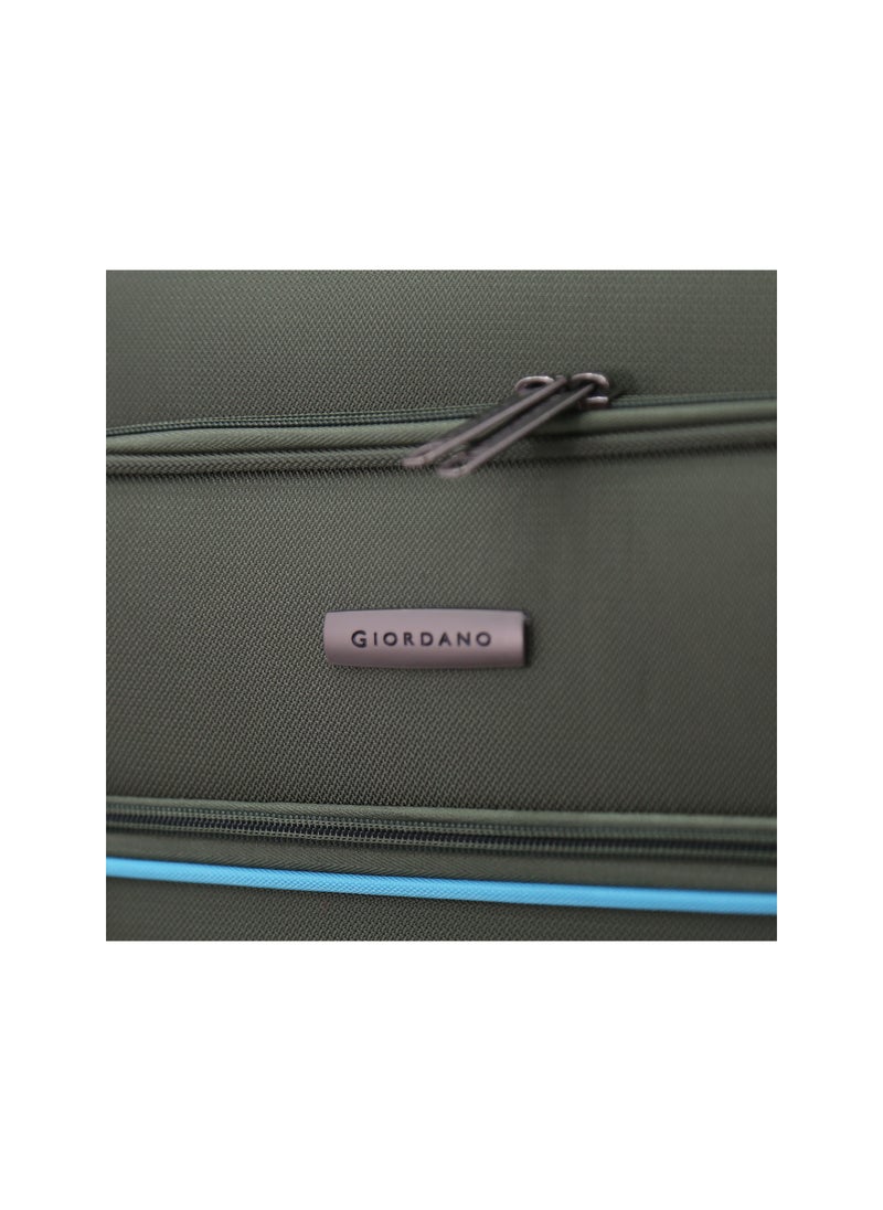 GIORDANO Softside Luggage Spinner Trolley Bag 3 Pieces Set,Green (S-20",M-24",L-28")  - Image 3