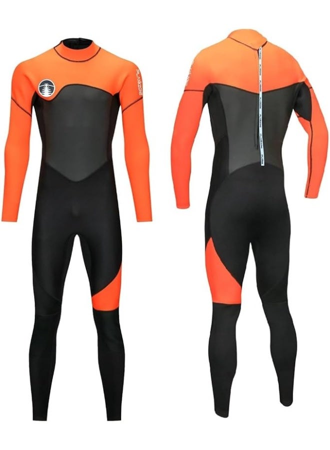 Plankzone 3MM Neoprene Super Stretch Full Body Wetsuit, Back Zipper, UV Protection, for Spearfishing, Snorkeling, Surfing, Scuba Diving - Image 1