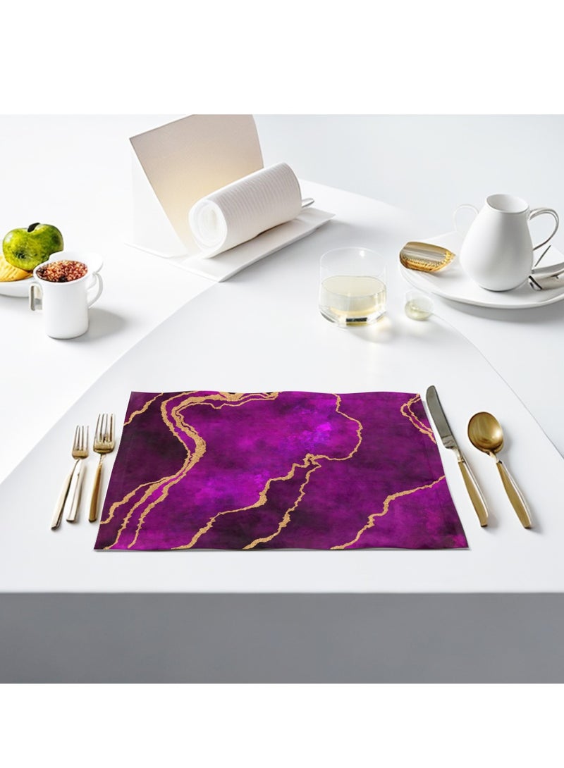 RIZARIES Purple Abstract Table Mats - Image 1