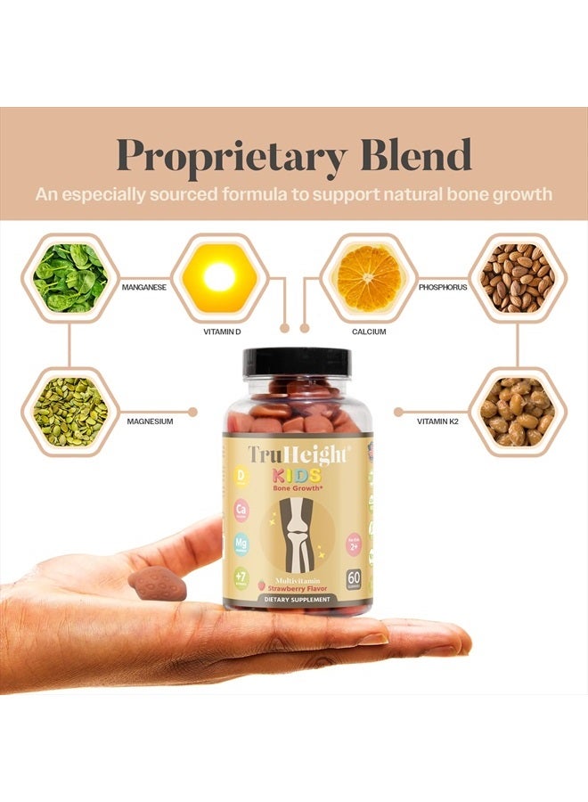 TruHeight  Kids Bone Growth* Multivitamin Strawberry Flavor 60 Gummies - Image 3