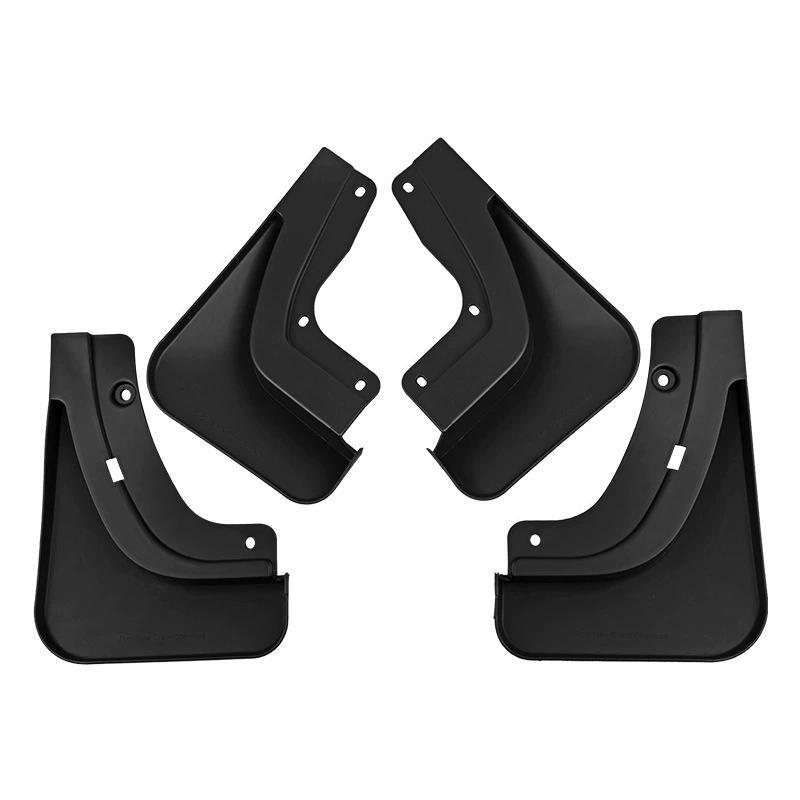 Mud Flaps: 4-Pack Soft Rubber Matte Black - Cold-Resistant Drill-Free Installation Splash Guards for 2022-2025 Jeep Grand Cherokee (W) SUV Off-Road Use - Image 4