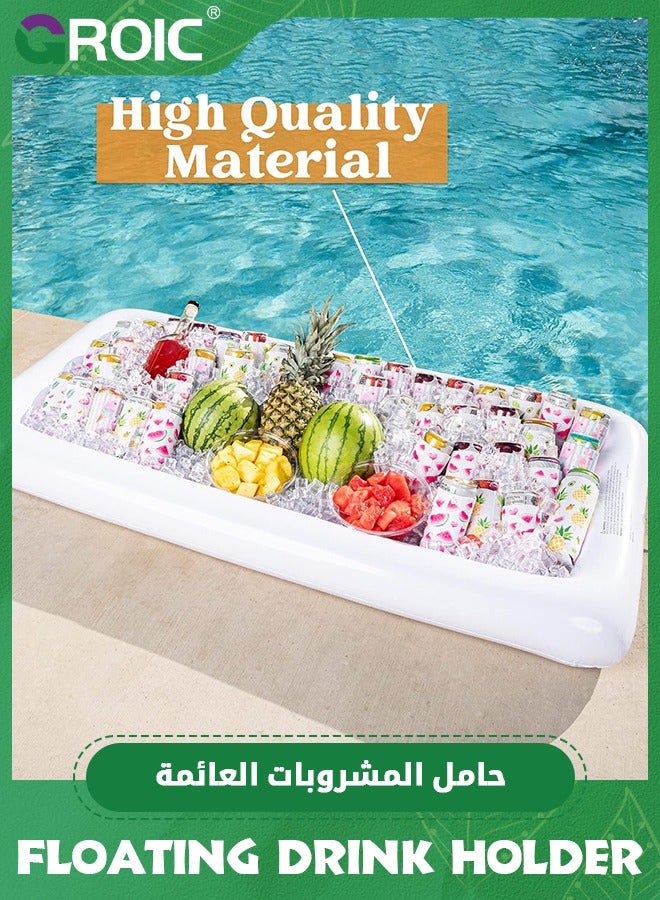 GROIC Floating Cooler, Floating Drink Holder, Giant Premium Party Inflatable Drink Holder Filled for Beach, Lake, Hot Tub, Jacuzzi and Pool, Pool Drink Floats for Swimming Pool Party Beach Party Decorations - Image 5