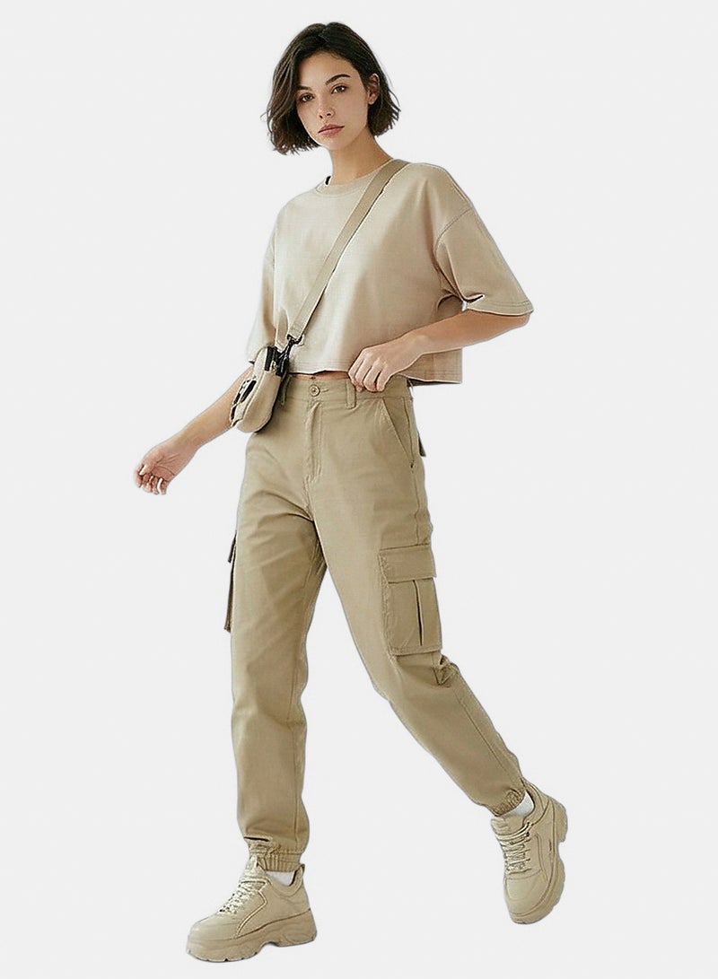 RAVIN Women Stone Cropped Boxy Fit T-Shirt with Back Seam Detail - Image 3
