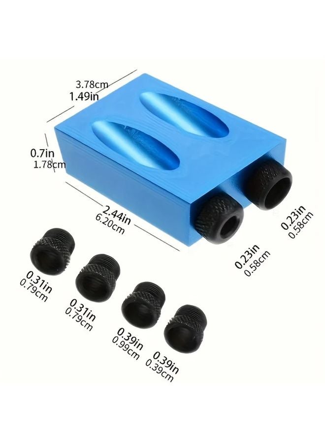 CIICII 14pcs Woodworking Tools 15 Degree Angle Drill Guide Set Pocket Oblique Hole Screw Jig Locator - Image 4